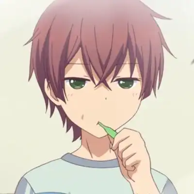 棕发动漫男生头像