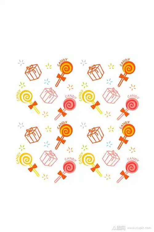 个性可爱装饰棒棒糖图案花纹