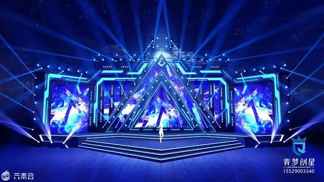 音乐节舞台舞美效果图舞美设计3d效果图