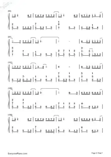 绅士-完整版双手简谱预览5