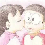 大雄静香情侣头像有爱好看的大雄和静香情侣头像一左一右图片