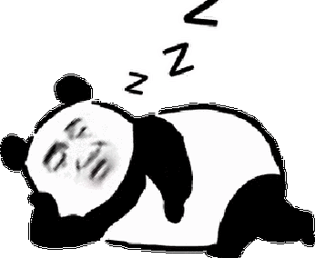 熊猫头睡觉表情包_睡觉_熊猫表情