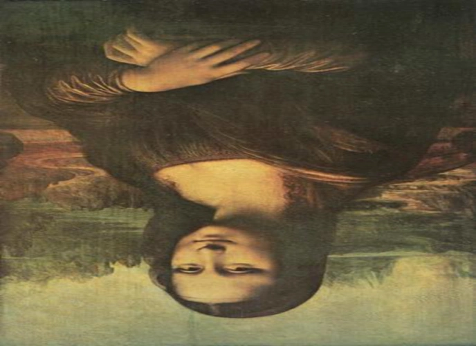 蒙娜丽莎图片倒过来看居然是鬼