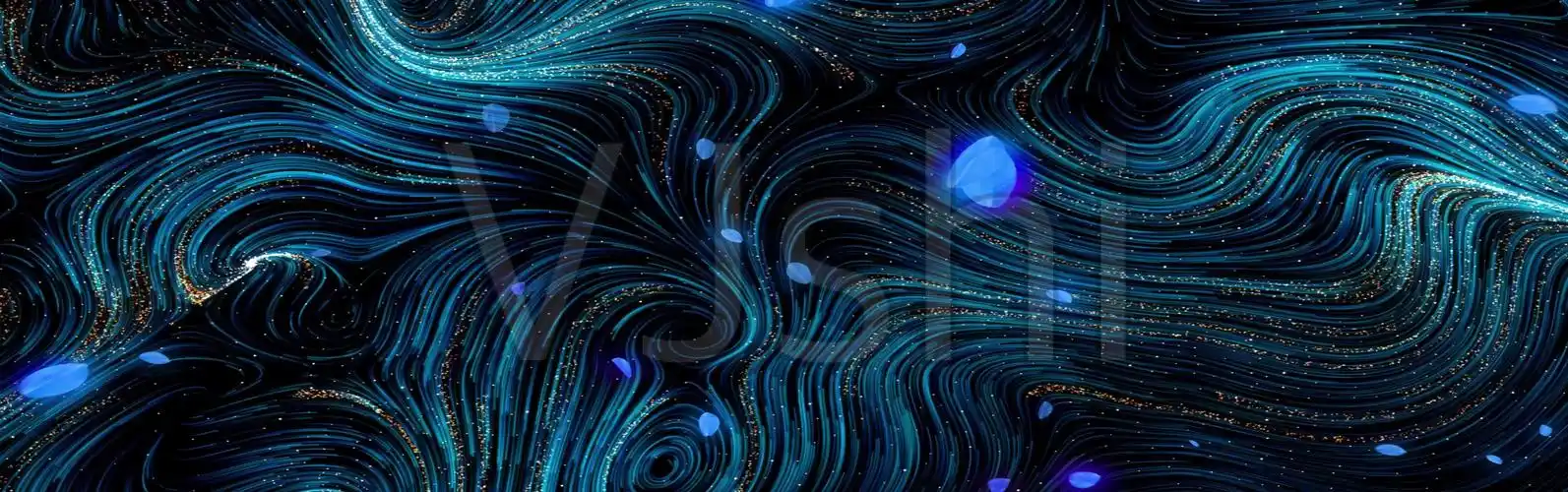 粒子蓝叶7kled全息投影素材