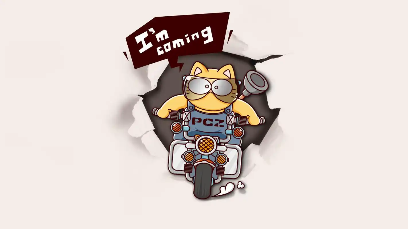 皮揣子猫简洁卡通主题电脑桌面壁纸 第二辑