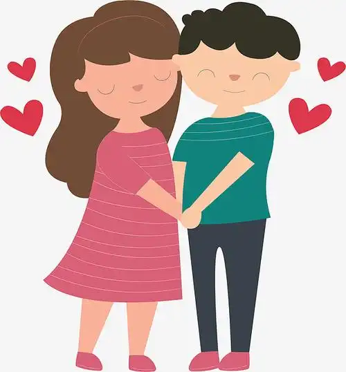 甜蜜的情人节情侣小人免抠素材免费下载_觅元素51yuansu.com