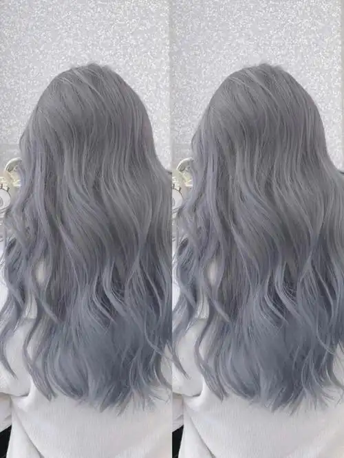 蓝灰色分享发色超级混血又显白