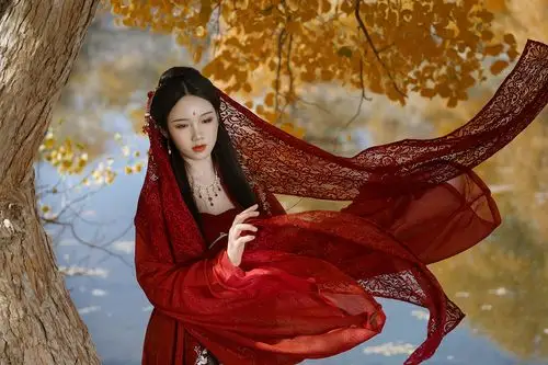 唯美古装美女户外养眼古风摄影写真