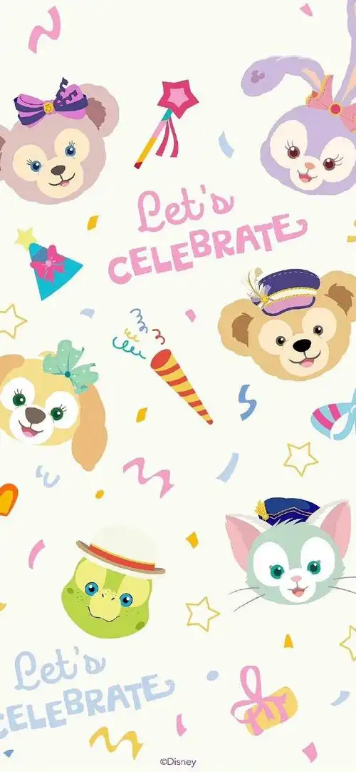 迪士尼壁纸  达菲熊  星黛露  可爱壁纸