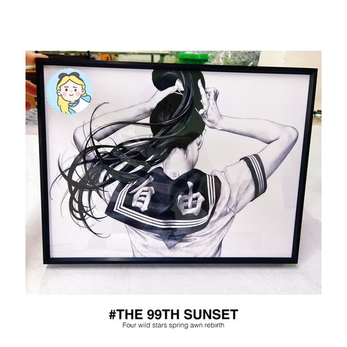 平成圣母大友昇平纹身个性少女战士工业风装饰挂画客厅沙发背景墙