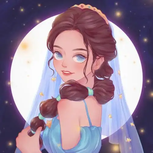 头像插画迪斯尼公主范儿