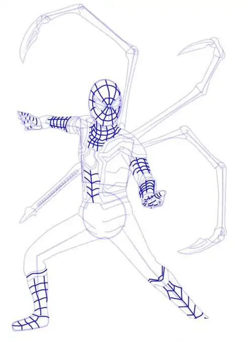 超帅蜘蛛侠简笔画步骤画法图片大全
