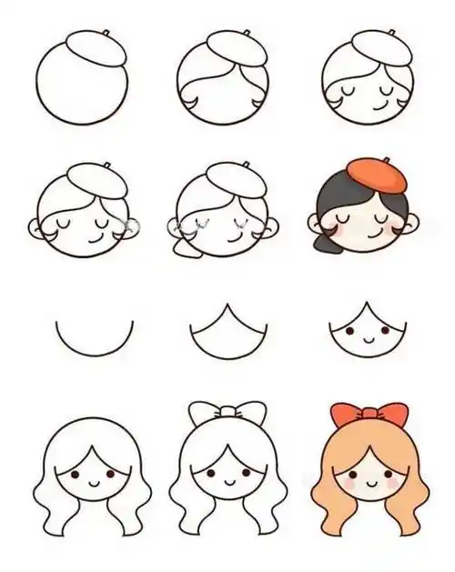 女孩简笔画 女孩简笔画卡通可爱