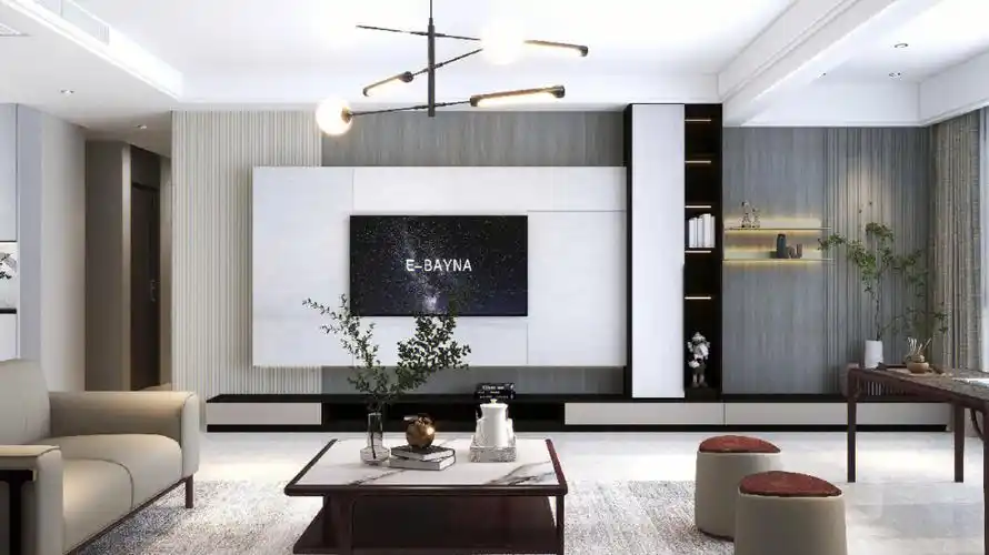 现代风格电视背景墙