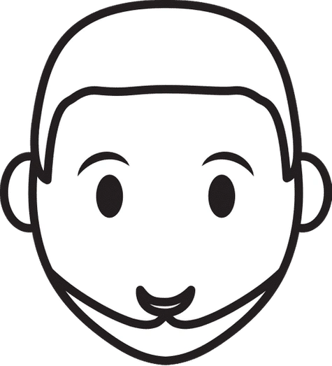 人脸卡通 man face cartoon