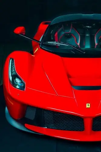 壁纸 法拉利laferrari超级跑车红色前视图,黑色背景 1920x1200 hd