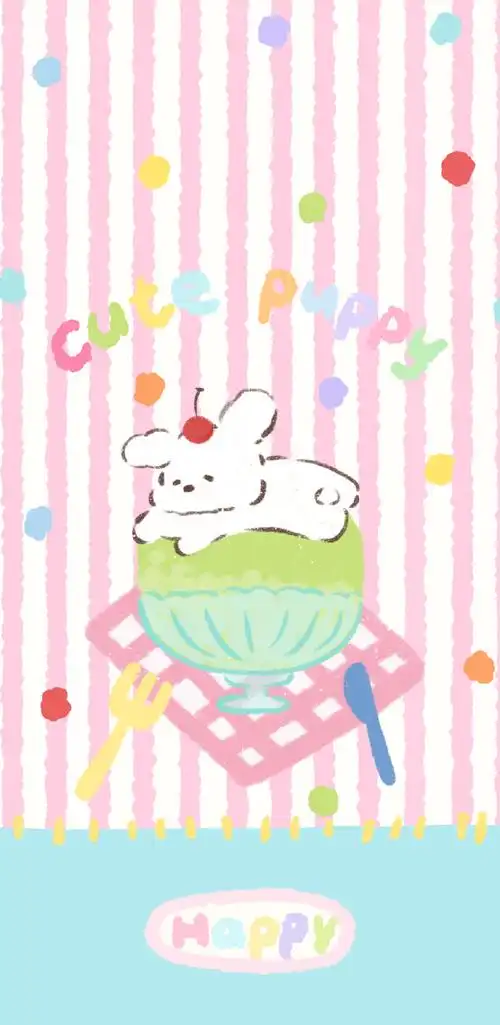 99奶油冰淇淋夏天91多巴胺色彩壁纸07