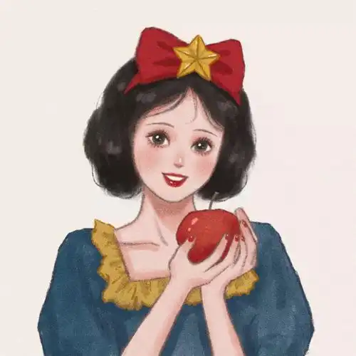 手绘迪士尼公主圣诞系列图片头像