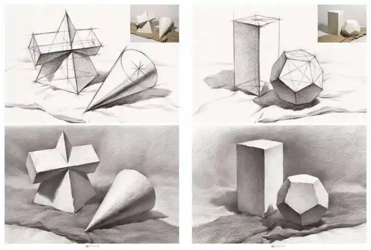 热文画石膏几何体组合的步骤顺序画石膏几何体素描主要掌握石膏几何体