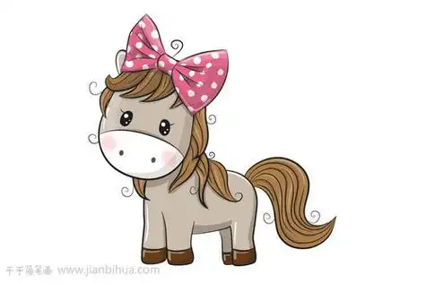 马简笔画可爱 白龙马简笔画可爱