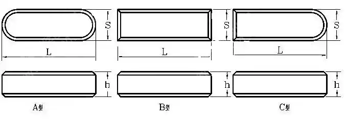 s45cc型平键一端圆形