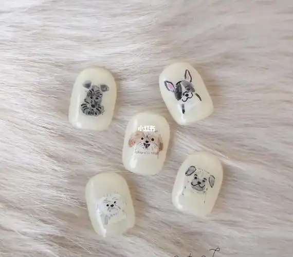 07七夕手绘小动物美甲