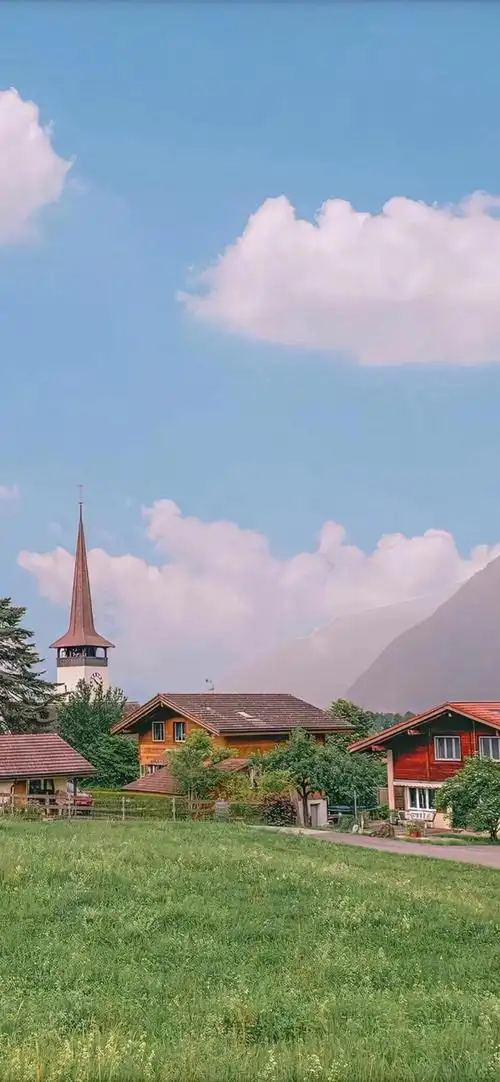 美丽清新的小村庄,锁屏图片,高清手机壁纸,风景-回车桌面