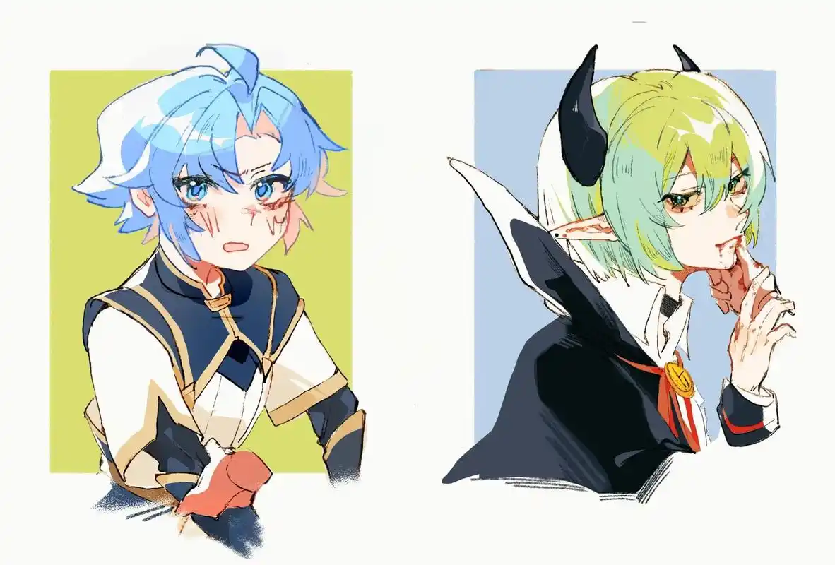 抖音你再限我流呢#小绿和小蓝 #魔王绿 #二次元 - 抖音