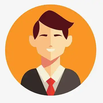 圆形商务人士头像设计