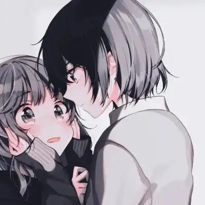 情侣头像呆萌两张配对动漫恩爱爱情无须争辩喜欢就是喜欢