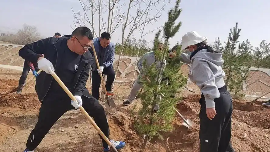 呼和浩特市动物疫病预防控制中心参加义务植树活动