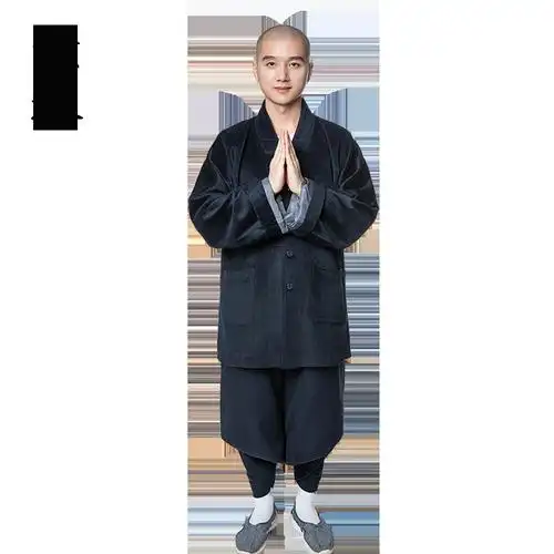 梵林秋冬季绵羊绒长褂僧服僧衣小褂和尚服短褂僧袍出家人大褂师父