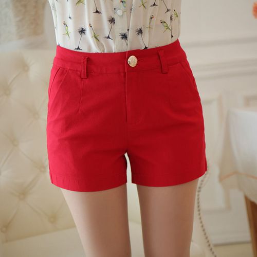 夏季新款百搭韩版女装弹力棉质短裤三分裤糖果色牛仔短裤迷你热裤【8