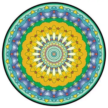 圆形印花花纹图片