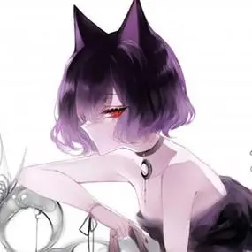 二次元猫妖头像高清诱惑的女生动漫猫妖头像图片