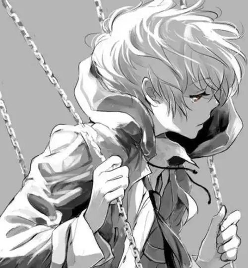 一个男生的伤感动漫头像 要红色的眼睛 黑色的头发 忧郁点的 能表达出