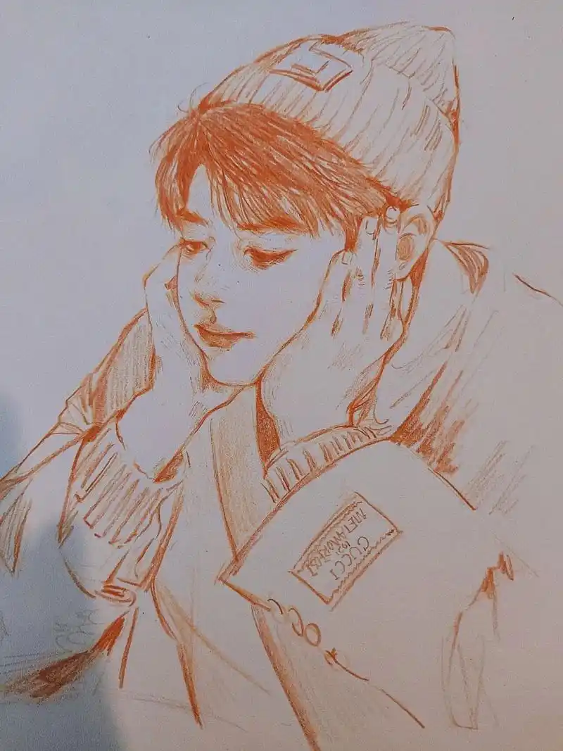 肖战手绘|92托腮候饭ing… 好希望好希望一直留在这几天的感觉里 你