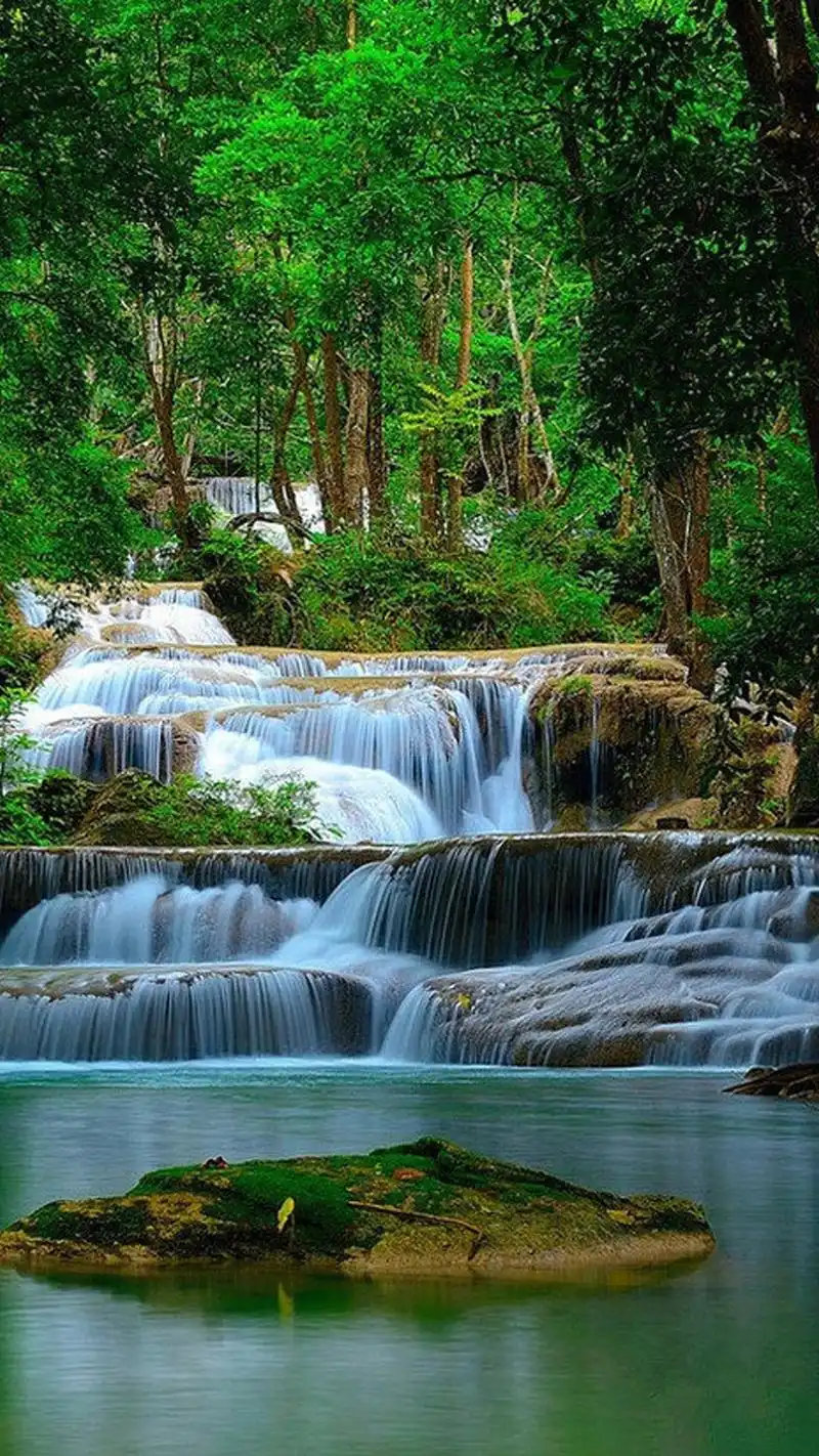 大自然瀑布美景图片手机壁纸,风景,唯美,高清,瀑布,山水,手机壁纸