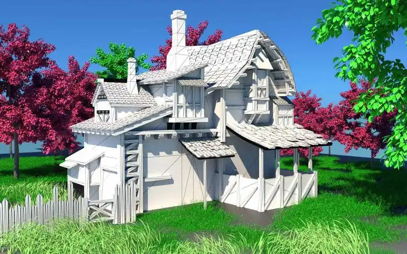 【maya场景建模】次时代场景森林小木屋建模,渲染详细教程