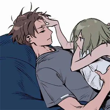 温柔又很亲密的卡通情侣头像