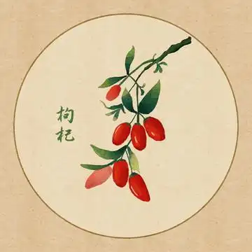 手绘枸杞图片