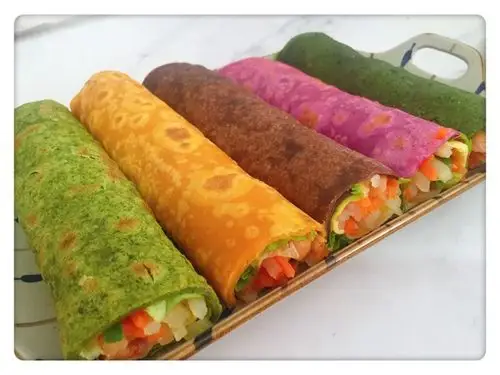 五彩卷饼的做法