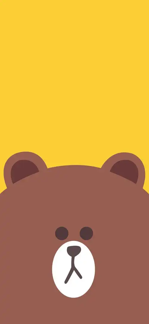 line 布朗熊 棕色 卡通 动漫 苹果手机高清壁纸 1125x2436_爱思助手