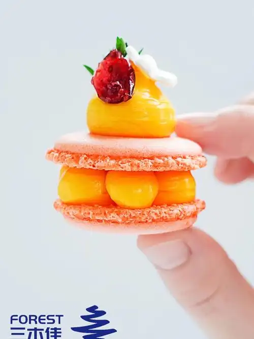 马卡龙甜品照片少女酥胸