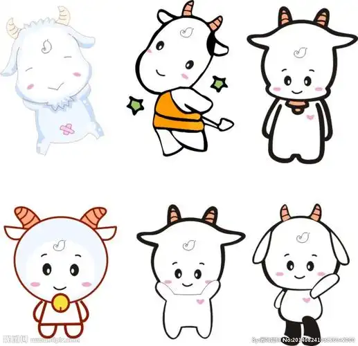 卡通小羊图片
