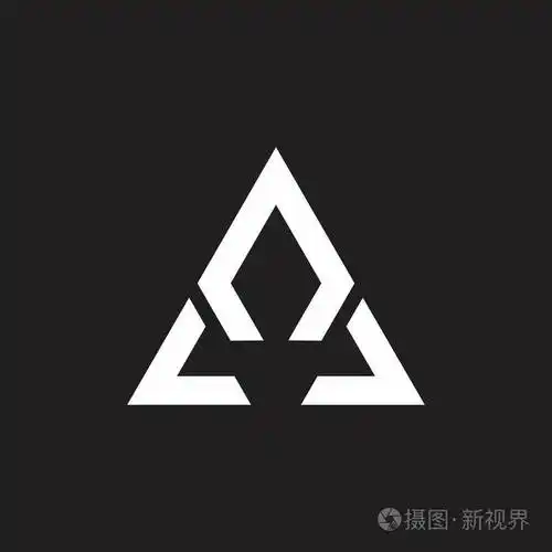 三角形箭头简单几何标志矢量