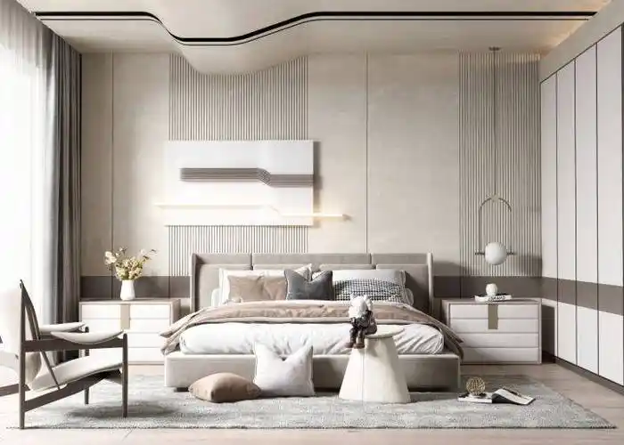 别墅大宅装修卧室有横梁该如何处理