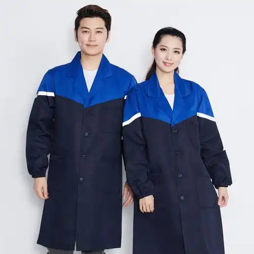 大褂工作服长款搬运耐磨仓管2022春秋季长袖罩衣饲料厂养殖劳保上装