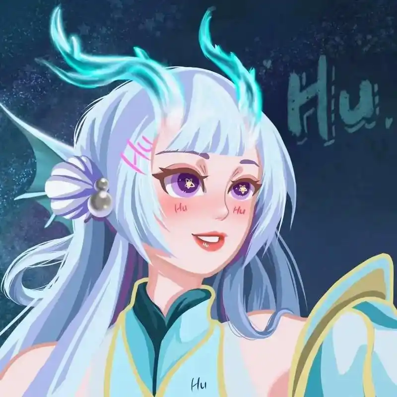 画了个西施卡通头像,带过程#卡通头像 #王者荣耀 #pro - 抖音