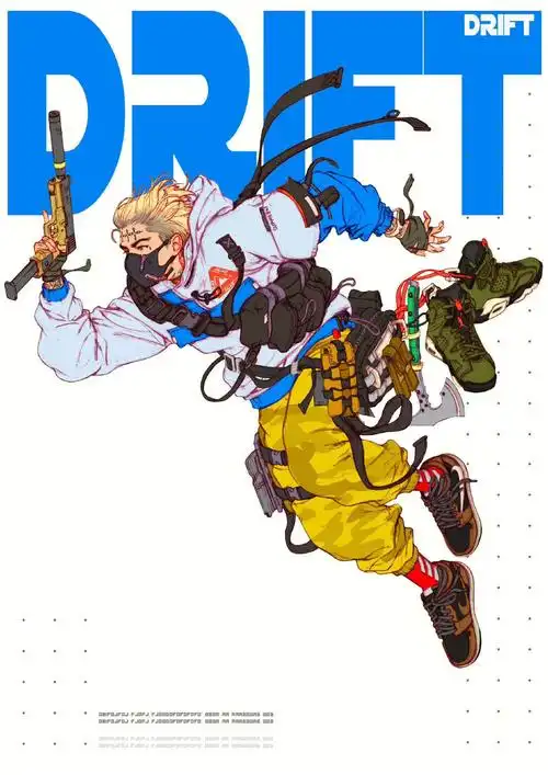 插画分享街头潮流战士角色设定